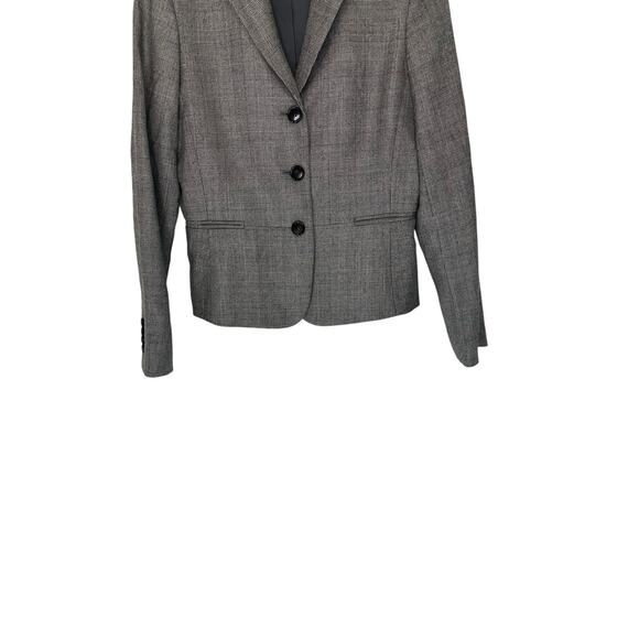 Talbots Blazer Black Plaid Business Office Work Career Preppy Corporate Size 8 - Picture 5 of 14